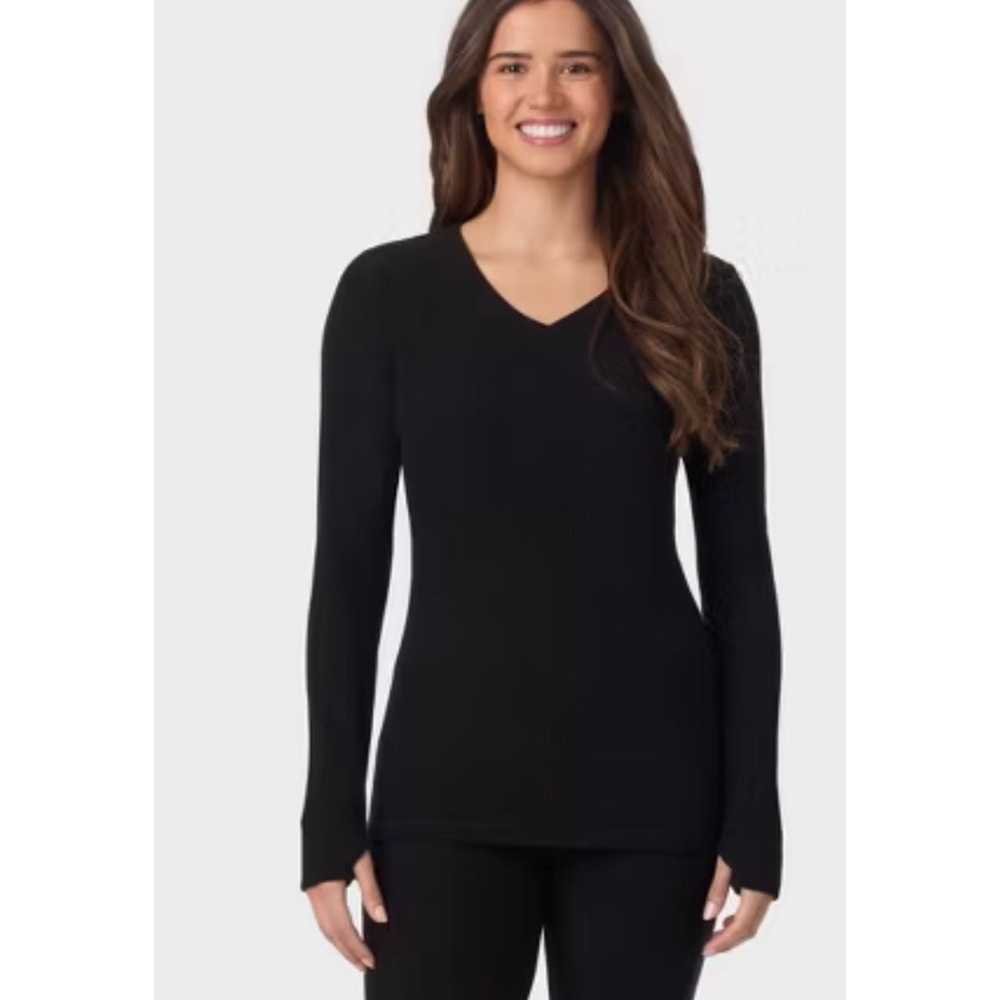 NWT Warm Essentials by Cuddl Duds Women's Textured Fleece Size Small Base Layer